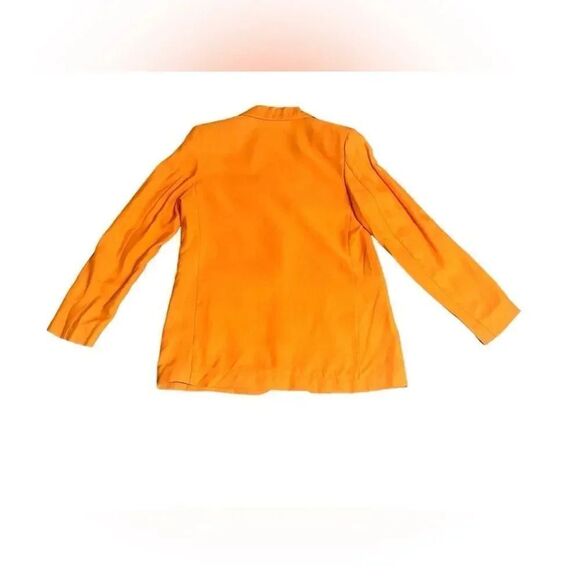 NWT FORTE FORTE Italian single breasted my jacket tangerine blazer size small - Picture 8 of 14